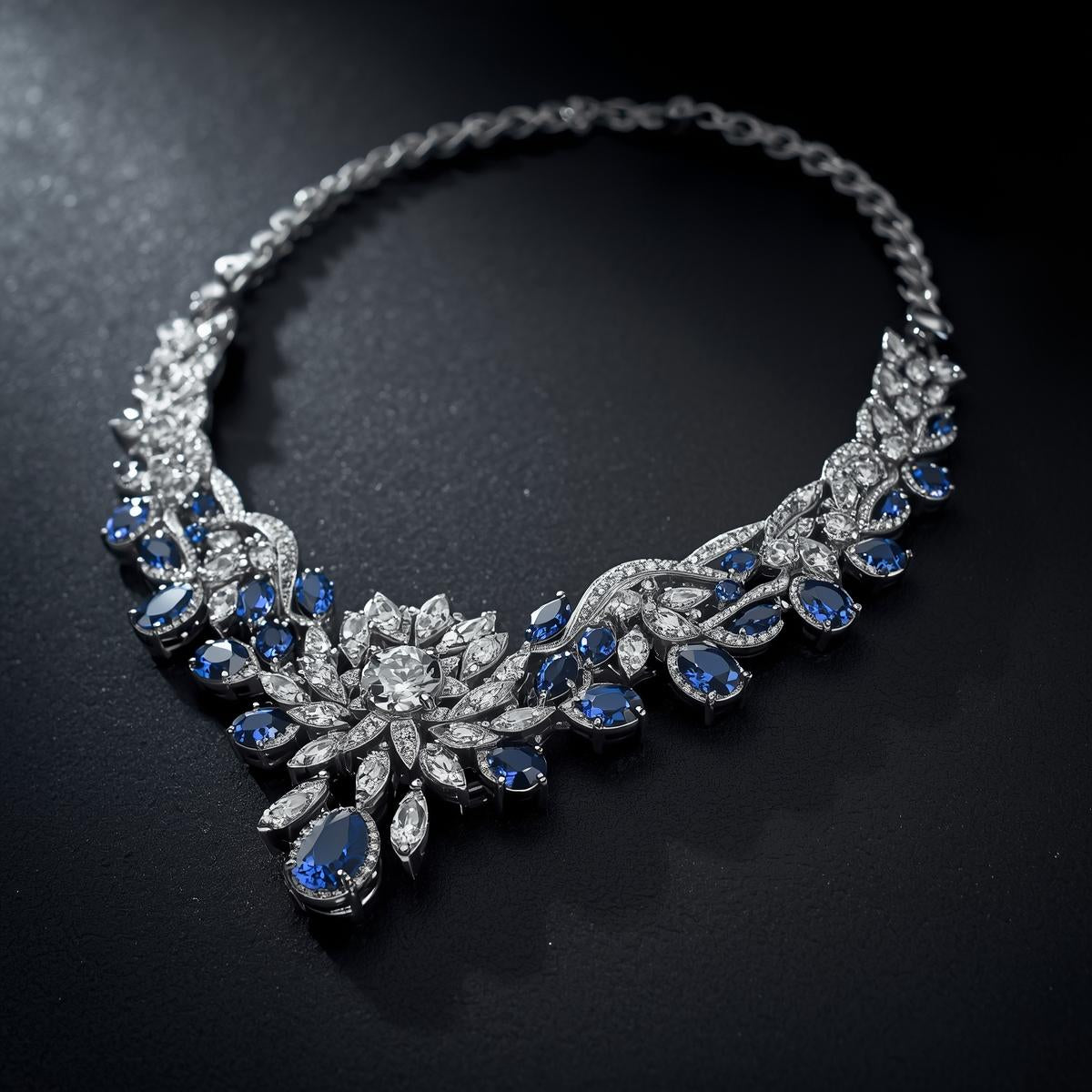 Elegant Sapphire and Diamond Necklace