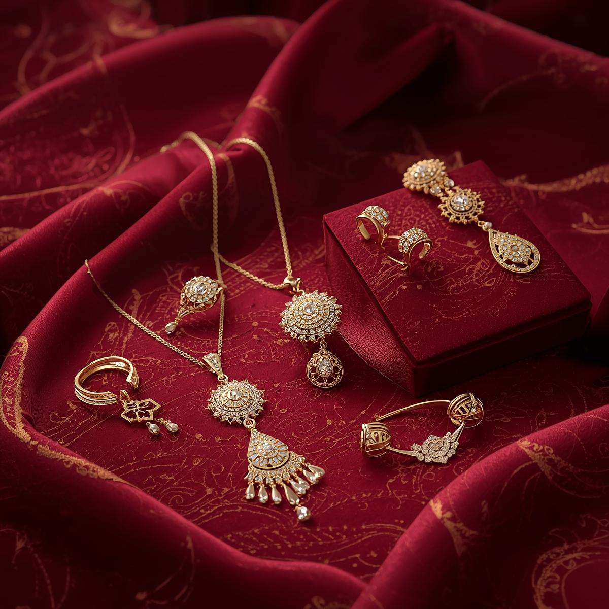 Traditional designs Elegant Gold Jewelry Set